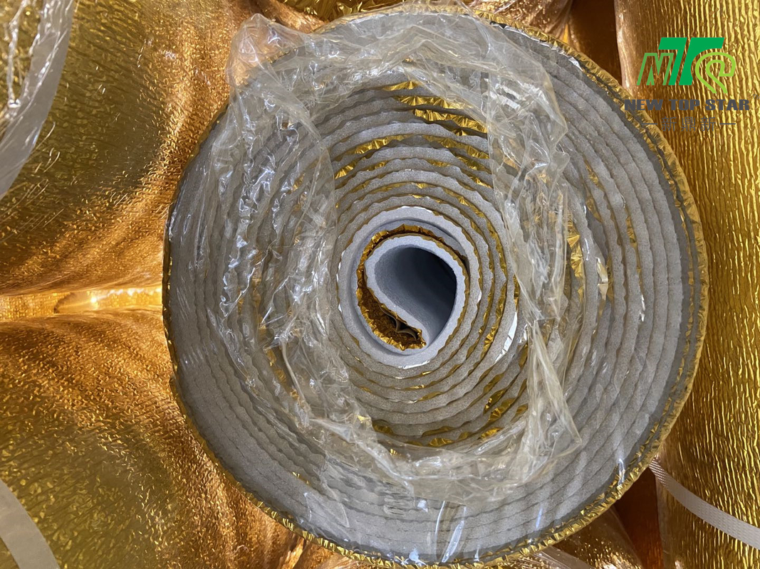 Gold Film Standard Foam Underlayment Black EPE Foam Roll 20kg/cbm