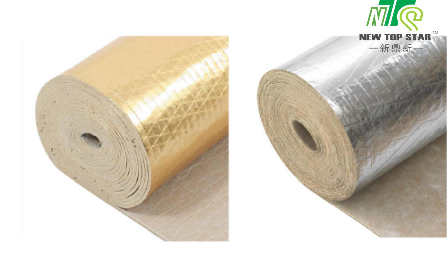 Foil Backed Laminate Hardwood Flooring Underlayment Acoustic 3mm With Gold Film